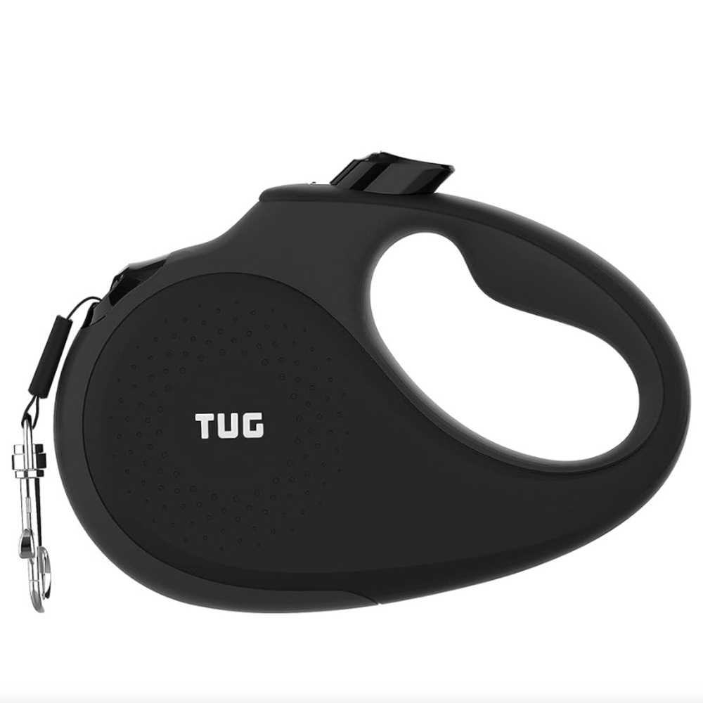 TUG Tiny 360° Tangle-Free Retractable Dog Leash Anti-Slip Handle,10ft Nylon Tape